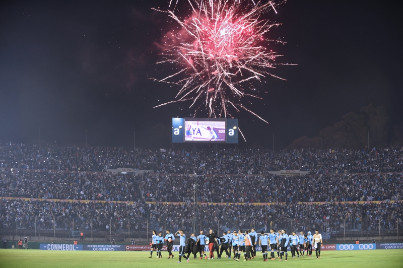 Uruguaios comemoram vaga no Mundial