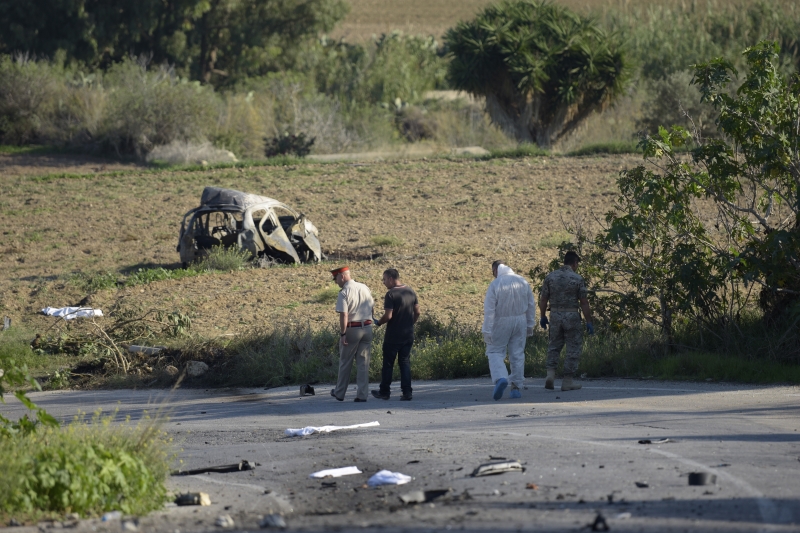 Daphne Galizia estava saindo de casa quando a bomba explodiu, destruindo seu veículo