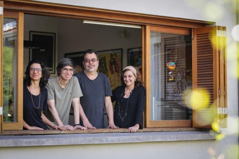 Nora Goulart, Giba Assis Brasil, Jorge Furtado e Ana Luiza Azevedo Foto: RODRIGO GOROSITO/DIVULGAÇÃO/JC