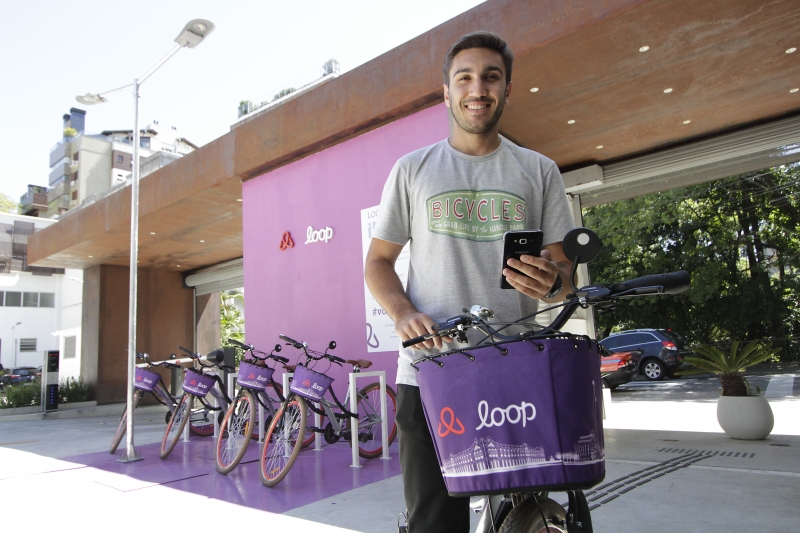 Entrevista  com Alexandre Mattos, Marketing do aplicativo Loop Bike Sharing.  Foto: MARCO QUINTANA/JC