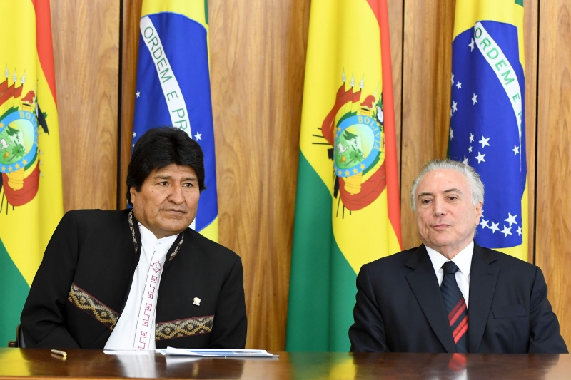 Morales e Temer assinaram compromissos sobre ferrovias e segurança 