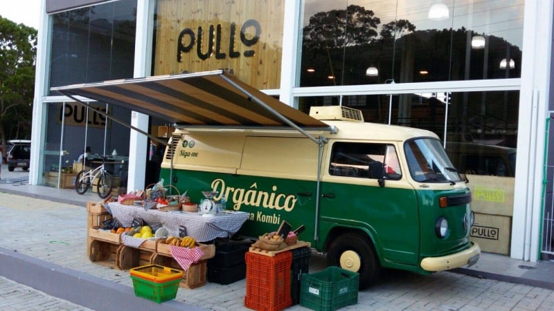 Org�nico na Kombi estaciona nas ruas de Florian�polis