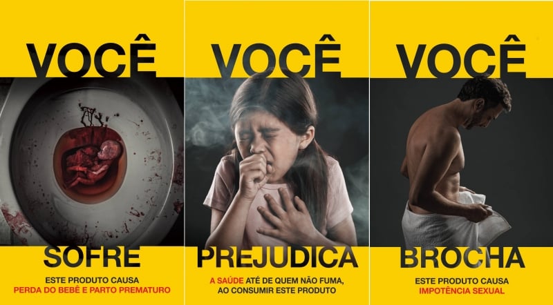 Novas imagens ocuparão 100% da face frontal das embalagens de cigarros