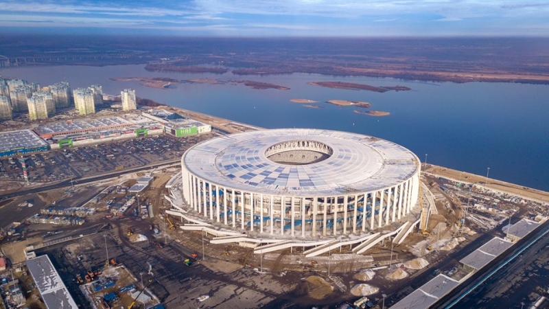 Nizhny Novgorod Stadium, em Moscou, é um dos estádios da Copa