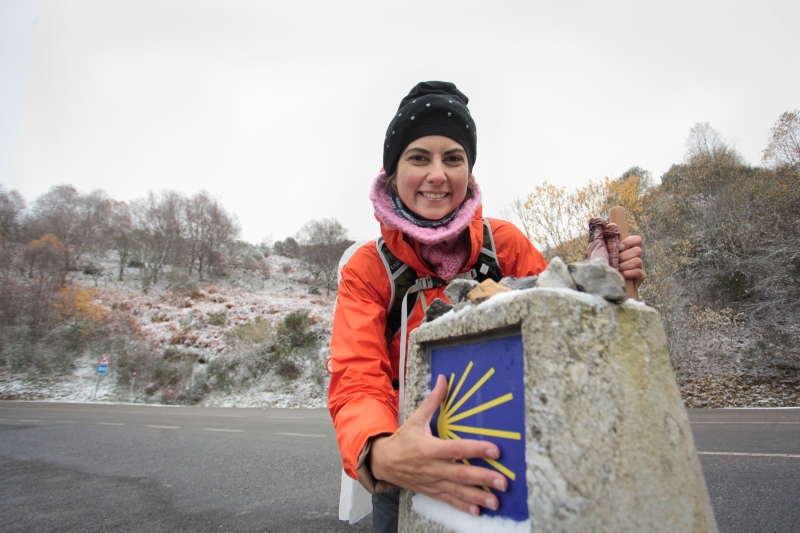 Luciana Bueno, jornalista, foto Arquivo Pessoal
fecha:30-11-2017.  En O Cebreiro, Pedrafita do Cebreiro, Lugo, Luciana Bueno Santos, peregrina originaria de Rio Grande do Sul, Brasil, discurre por el Camino Frances de Santiago. Fotos:Carlos Castro Foto: CARLOS CASTRO/DIVULGA&Ccedil;&Atilde;O/JC
