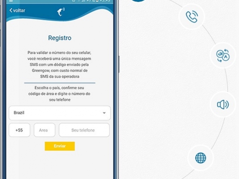 Aplicativo Greengow pode ser usado para fazer audioconferências 