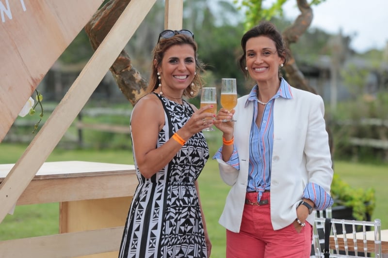 Ana Lúcia Severino e Iara Lucchese Wiehe brindando o verão 