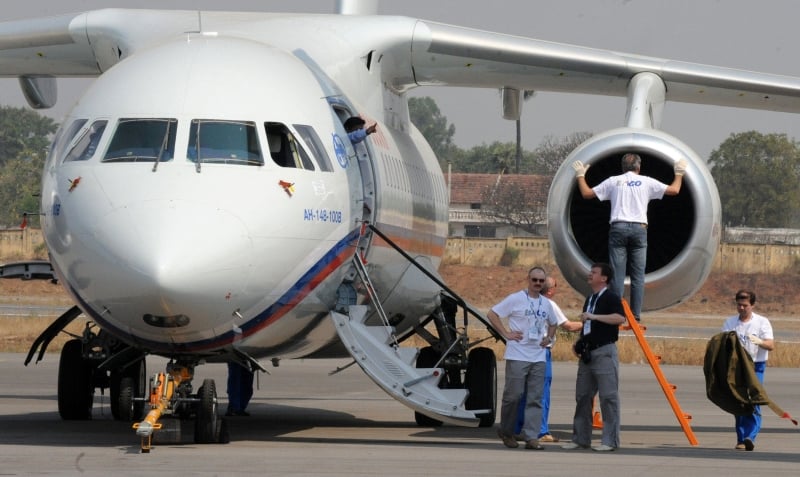 Foto de arquivo mostra uma aeronave Antonov An-148, do mesmo modelo do avião desaparecido da Saratov Airlines