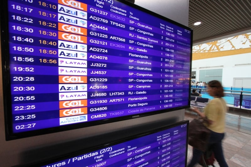 Segundo dados da Infraero, em 10 de abril, 2% dos voos foram cancelados