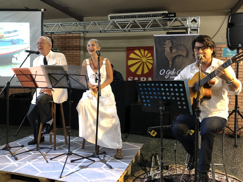 Em recital, ao lado de Deborah Finocchiaro e Sérgio Rojas (2018)