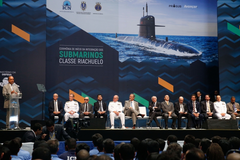 Temer não fez menção à intervenção durante a cerimônia dos Submarinos da Classe Riachuelo