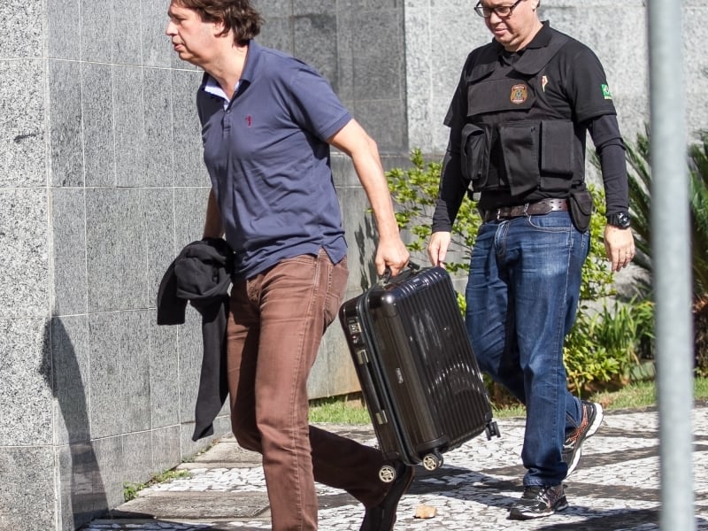 Ex-vice-presidente Hélio Rubens dos Santos Júnior chega à sede da PF em São Paulo