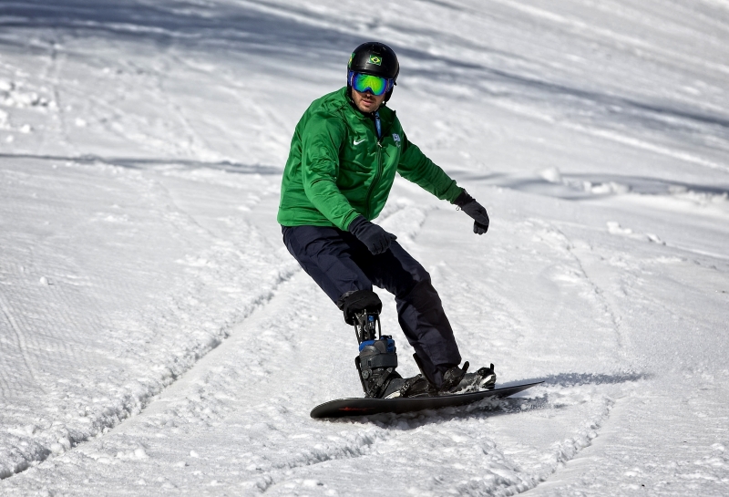 André Cintra encerrou disputou na categoria banked slalom e encerrou participação nos jogos de inverno 