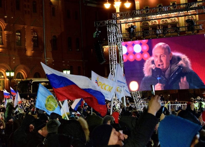 Putin teve 76% dos votos, um recorde desde o fim da União Soviética