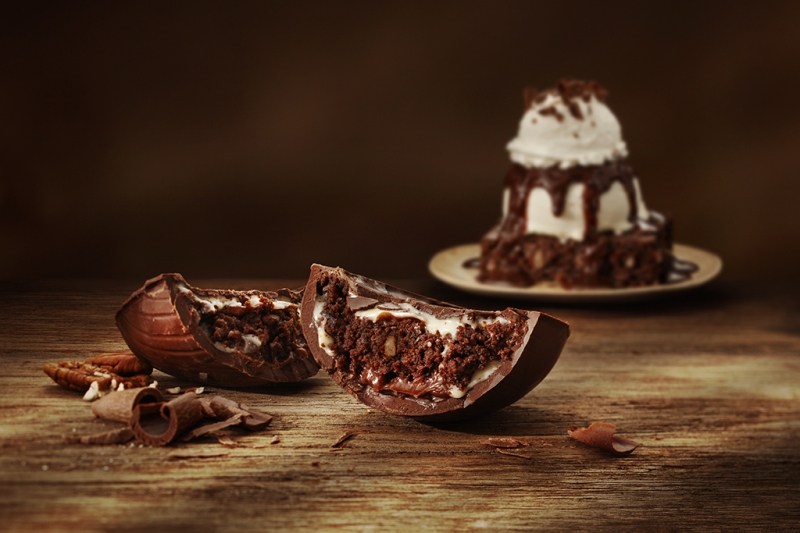 Choco brownie em forma de ovo do Outback Brasil