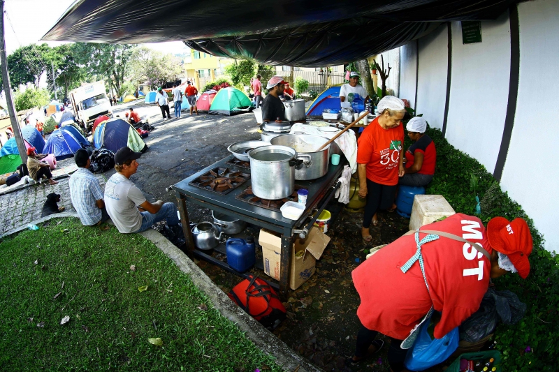 MST é um dos organizadores do acampamento que conta com cerca de 500 pessoas