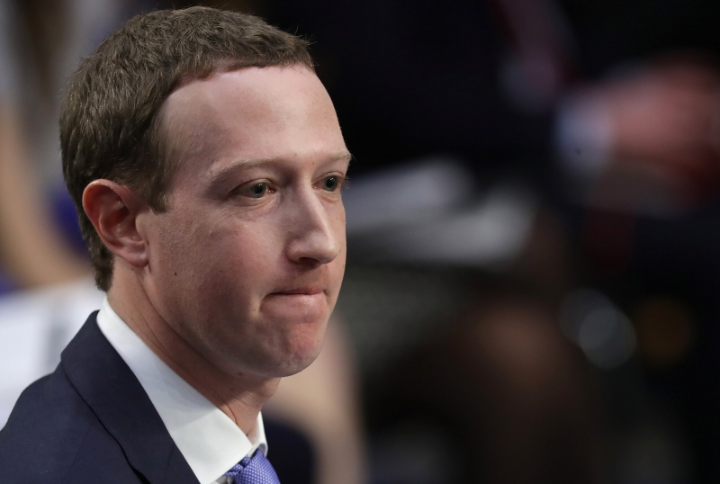 O Facebook de Mark Zuckerberg registrou perda de 25% em 2018