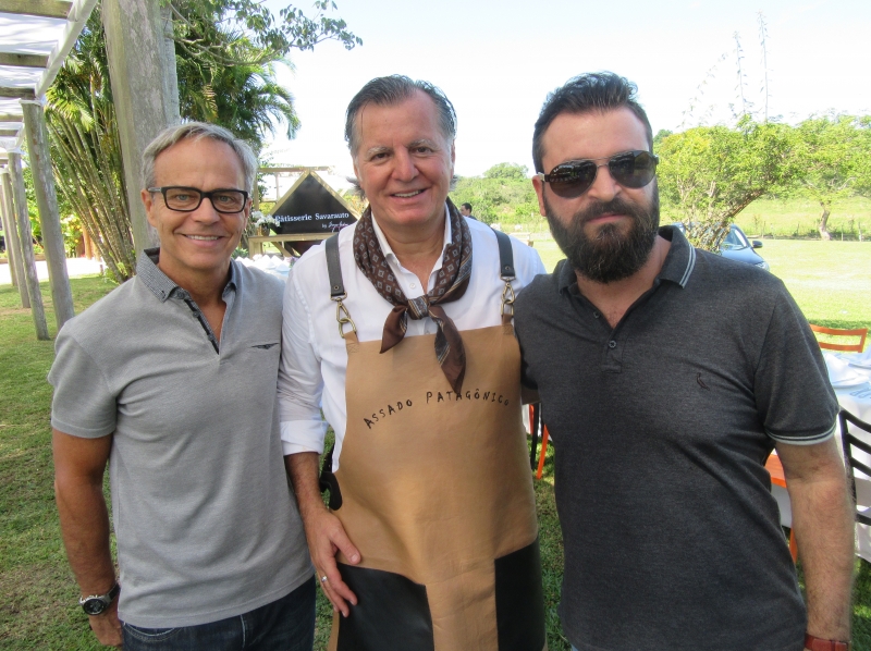 Octaviano Busnello, Leonardo Albuquerque e Eduardo Isdra Zachia no Assado Patagônico 