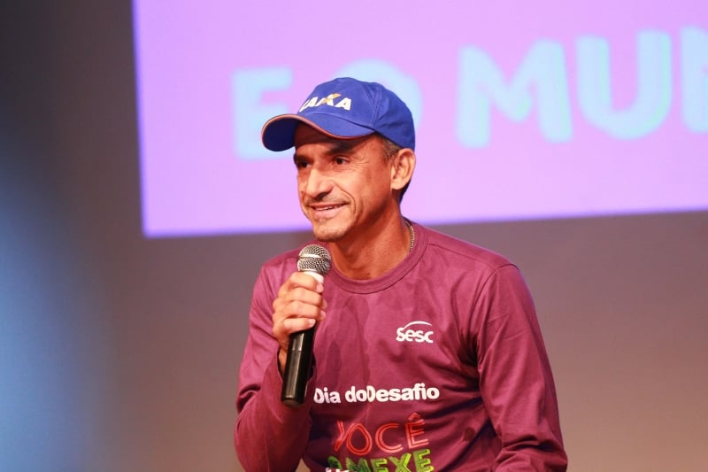 Ex-maratonista Vanderlei Cordeiro 
de Lima falou sobre superação
