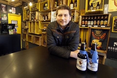 R�tulo sazonal da Edelbrau � feito especialmente para o inverno