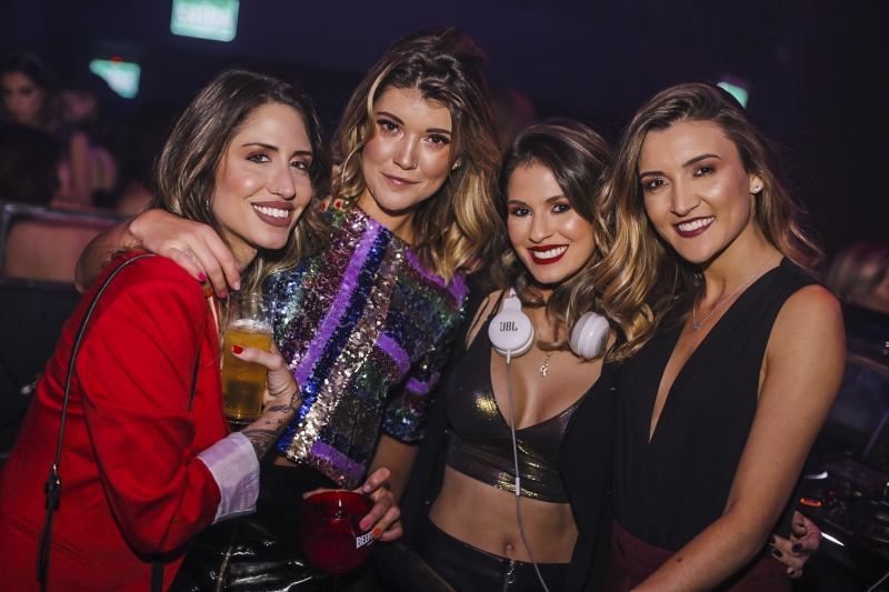 Cecilia Papi, Carol Emmerick, Ana Brasil e Guta Vargas na festa The Monias, na Provocateur   