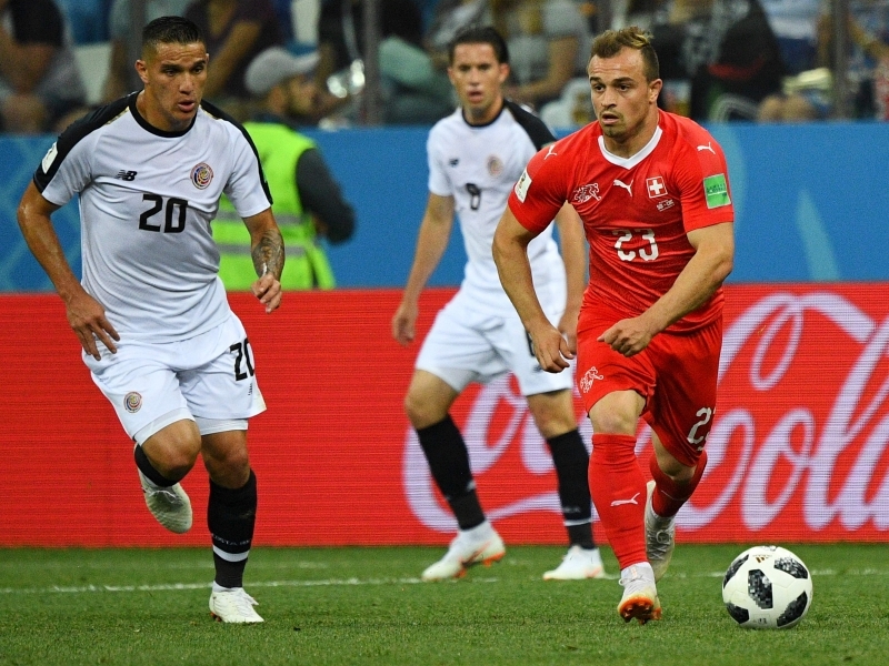 Suíços ficaram à frente do placar duas vezes, mas costarriquenhos buscaram o empate