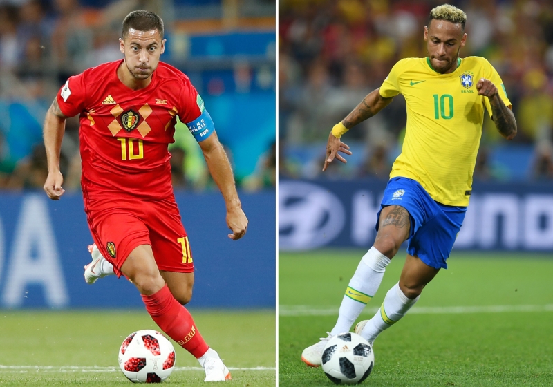 Na disputa dos camisas 10, Hazard medirá forças com Neymar