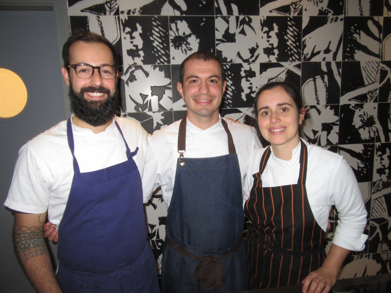 Marcelo Schambeck, Leo Magni e Lili Andriola prepararam os pratos    