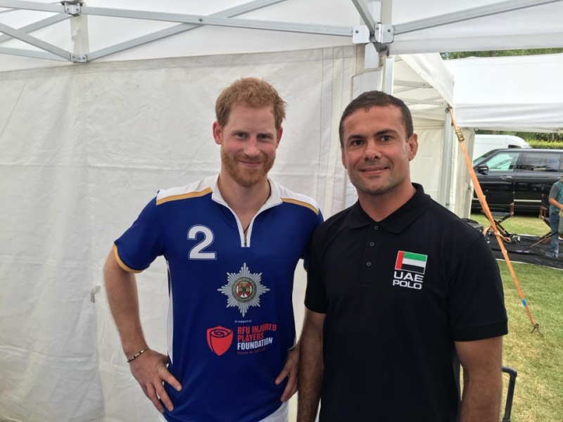 Príncipe Harry com o gaúcho Rafael Haubert