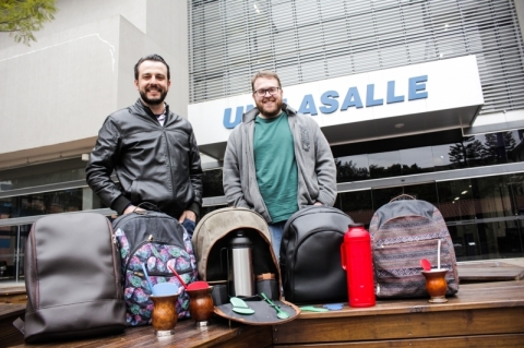 Fabr�cio Kipper e Saulo Chielle, desenvolvedores da Matebag