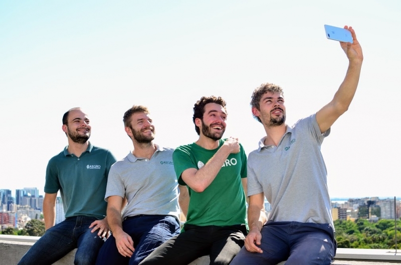 A partir da esquerda, Thomas Rodrigues, Pedro Dusso, Francisco de Borja e Paulo Silvestrin, fundadores da Aegro