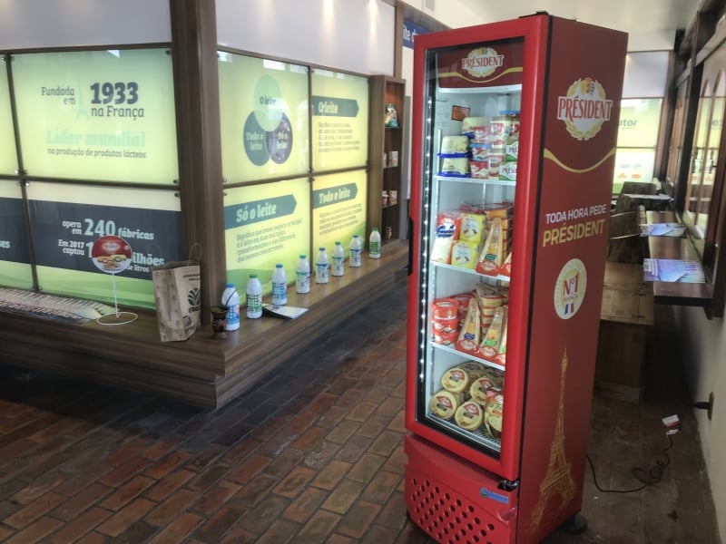 Lactalis estreia geladeira com produtos da marca Prsident em supermercados