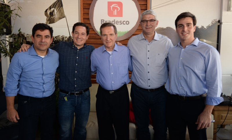 Da esquerda para a direita, Diniz, Fabri, M�rcio Tumelero, Lima e Giovanni Tumelero, em encontro na Casa JC