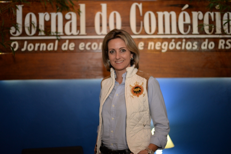 Presidente da Federasul, Simone Leite visitou a Casa do Jornal do Com�rcio na Expointer
