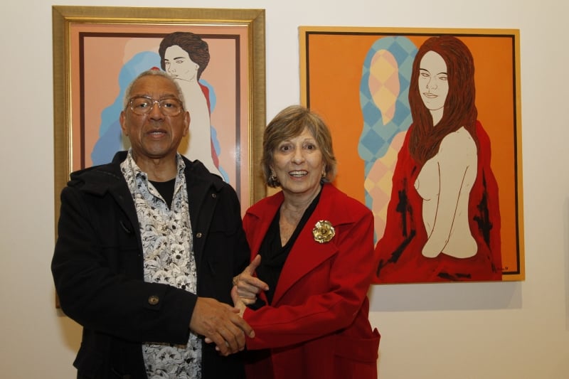 Renato Rosa e Ivette Brandalise em abertura de exposição em Porto Alegre