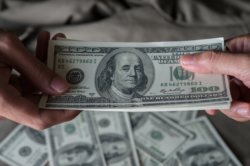 O dólar trabalhou a maior parte do dia acima da casa de R$ 5,40