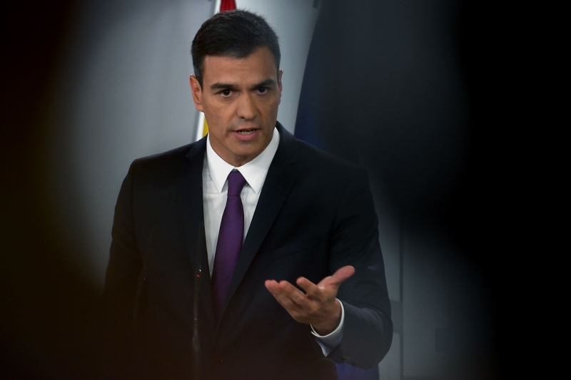 Sánchez anunciou ontem uma proposta de emenda constitucional
