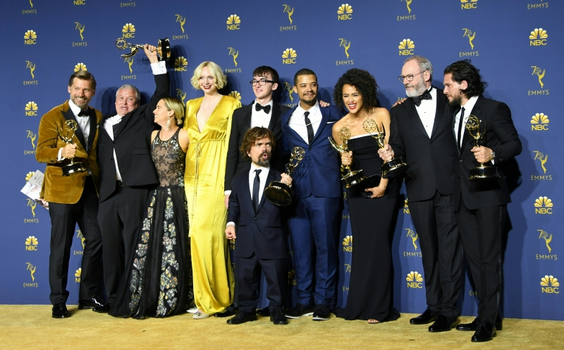 Elenco de 'Game of Thrones', da HBO, celebrou após a série recuperar o troféu principal da festa