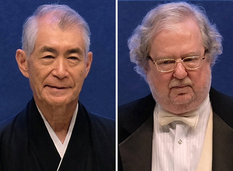 Pesquisadores Tasuku Honjo (e), do Japão e James P. Allison (d), dos EUA, foram laureados