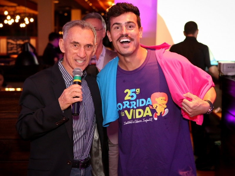 Lauro Quadros e Daniel Formiga no lançamento da corrida