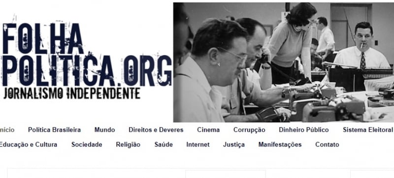 RFA administra páginas de Facebook, sites com nomes que remetem à imprensa, como Correio do Poder e Folha Política