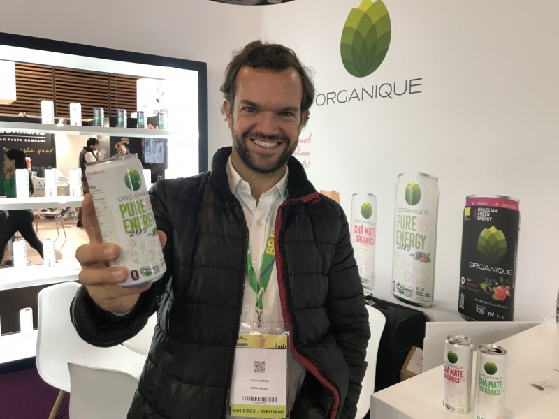 Empresa gacha Brasilbev levou para a feira sua nova verso de energtico orgnico