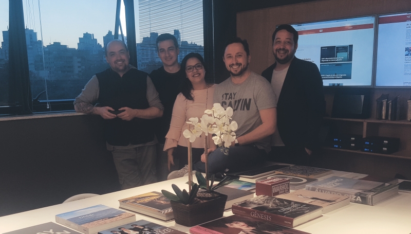 Da esquerda para direita: Sandro, Carlos, Michele, Eduardo e Daniel