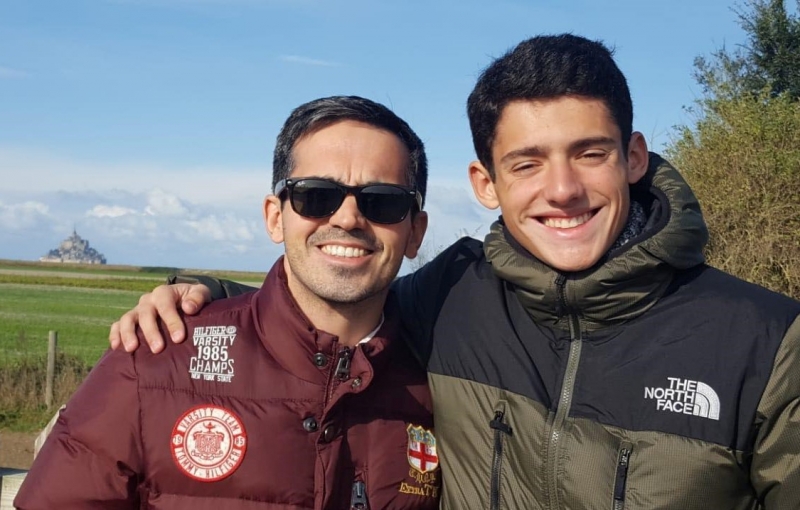 Nilo Araujo Santos com o aniversariante Raphael de Mello 