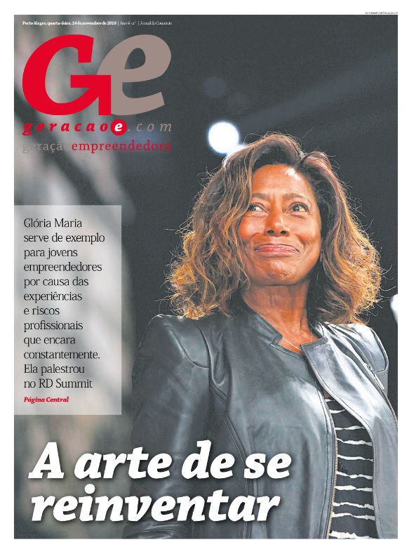 Capa do Geração E da edição do dia 14 de novembro de 2018 Foto: /REPRODUÇÃO/JC