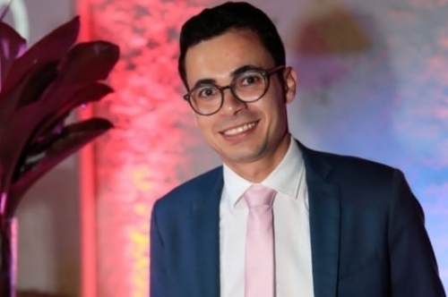 Raphael Oliveira, da Qualitá Sul, no coquetel de lançamento do Book Kaza 2019, no Patissier