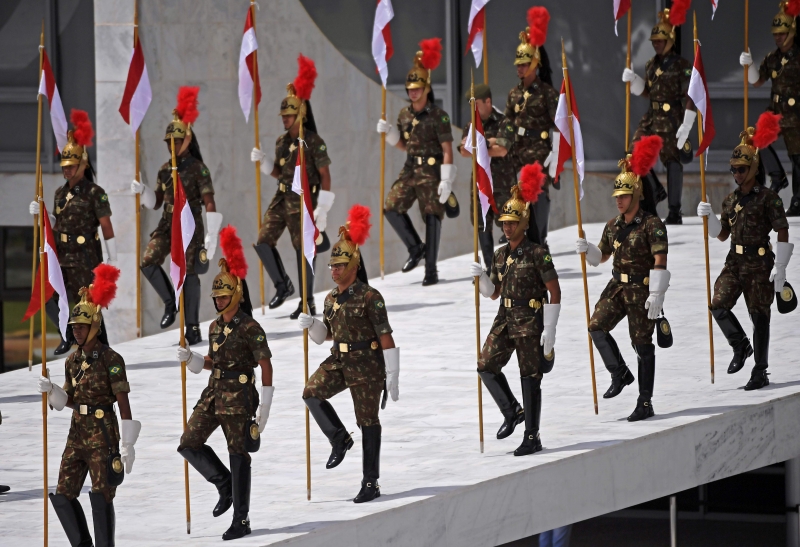 Simulação da cerimônia em Brasília foi fechada ao público no domingo