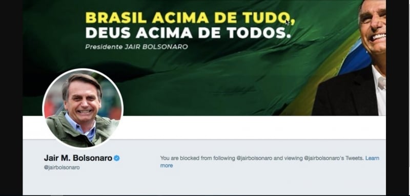 Jornalistas do site The Intercept foram bloqueados pelo presidente Jair Bolsonaro no Twitter