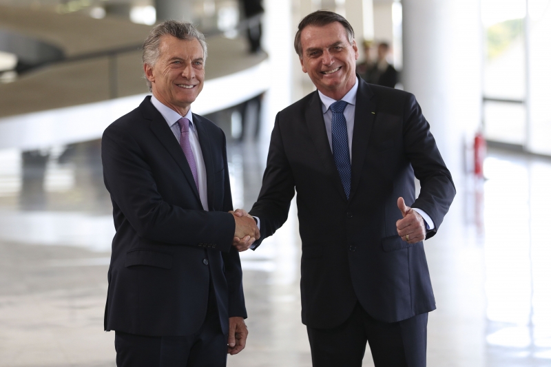 Jair Bolsonaro se reuniu com o presidente da Argentina, Mauricio Macri, em Brasília