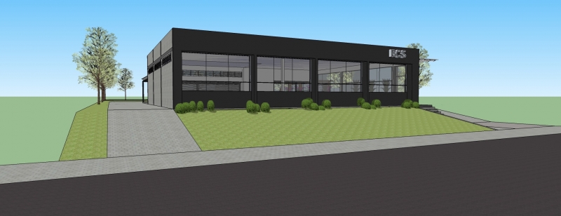Imagem em 3D de como deverá ficar o novo prédio da BCS 